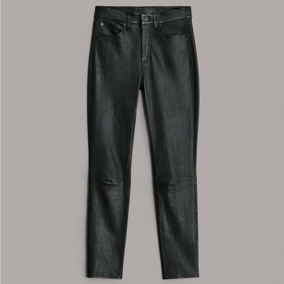 NWT Rag & Bone Nina High-Rise Skinny Black Leather Pants
size 23 - Picture 4 of 17